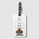 Tribal Tiger Moth Monogram Bagagelabel (Voorkant (verticaal))