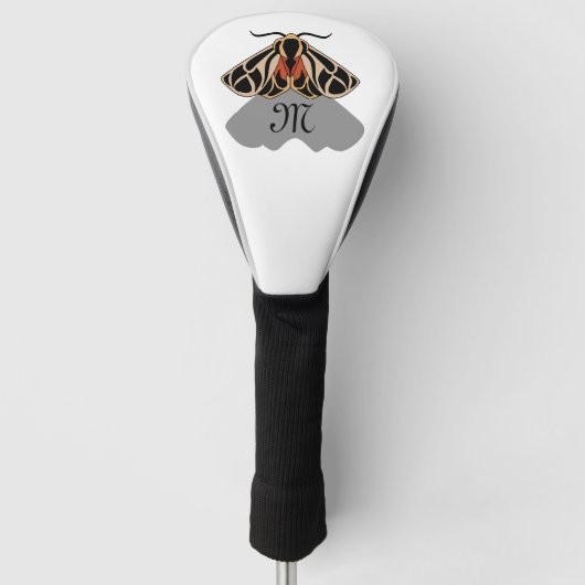 Tribal Tiger Moth Monogram Golfheadcover (Voorkant)