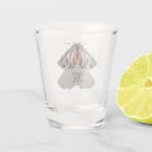 Tribal Tiger Moth Monogram Shot Glas (Achterkant)
