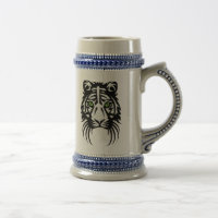 Tribal Tiger Tattoo Black White