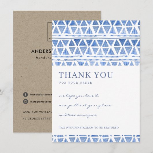 TRIBAL TRIANGULAR PATROON CORPORATE BUSINESS LOGO BEDANKKAART (Voorkant / Achterkant)