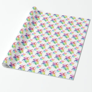 Tribal Turtle Rainbow Cadeaupapier
