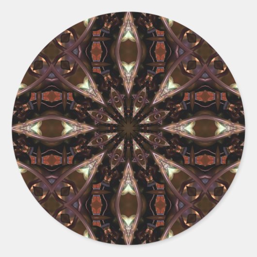 Tribal Twee Ronde Sticker (Voorkant)