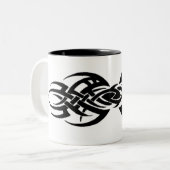 Tribal Tweekleurige Koffiemok (Voorkant links)