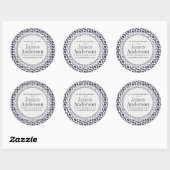 Tribal Twist B&W Pattern Social Business Sticker (Vel)