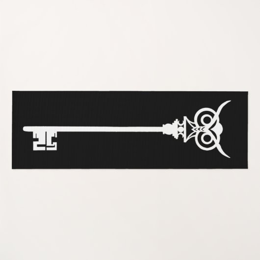 Tribal Uil Skelet Key Yogamat (Voorkant (horizontaal))
