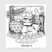 Tribal Vancouver Sticker Décrets emblématiques Van (Feuille)