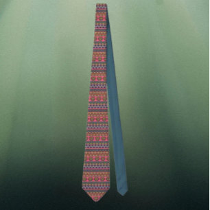 Tribal Vibes Necktie – Vetgedrukte geometrische pr Stropdas