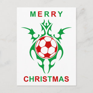 Tribal Voetbal Vrolijk Kerstfeest Feestdagenkaart