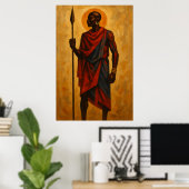 "Tribal Warrior | African Heritage Wall Art Poster (Thuiskantoor)