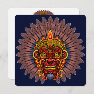 Tribal Warrior King ritueel masker