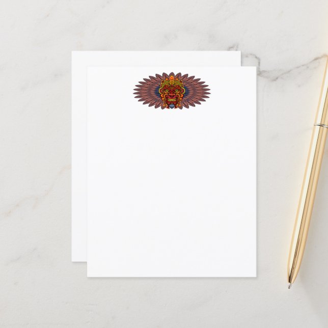 Tribal Warrior King ritueel masker (Voorkant / Achterkant in situ)