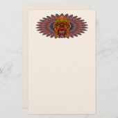 Tribal Warrior King ritueel masker Briefpapier (Voorkant / Achterkant)