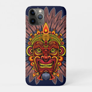 Tribal Warrior King ritueel masker iPhone 11 Pro Hoesje