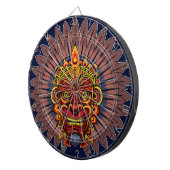 Tribal Warrior King ritueel masker Dartbord (Voorkant Rechts)