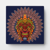 Tribal Warrior King ritueel masker Fotoplaat (Voorkant)