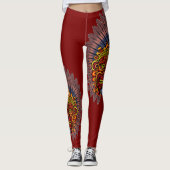 Tribal Warrior King ritueel masker Leggings (Voorkant)