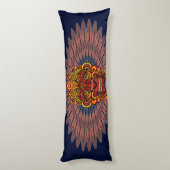 Tribal Warrior King ritueel masker Lichaamskussen (Achterkant (Verticaal))