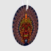 Tribal Warrior King ritueel masker Ornament (voorkant)