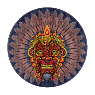 Tribal Warrior King ritueel masker Snijplank