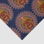 Tribal Warrior King ritueel masker Tissuepapier (Detail)