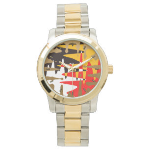 Tribal Watch Moderne 4 Naties Art Wrist Watch Horloge