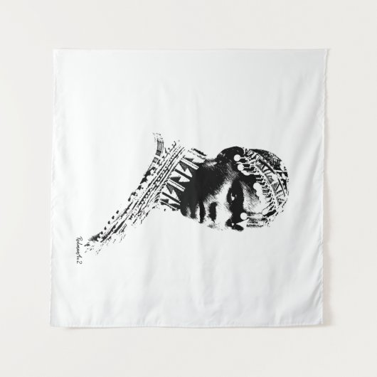 Tribal Weddenschap Wandkleed (Voorkant (horizontaal))