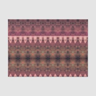 Tribal Western Patroon Bruine Roze Roze Koe Tissuepapier
