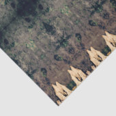 Tribal Western Pattern Bruin Beige Bull Koe Schede Tissuepapier (Detail)