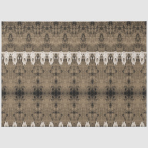 Tribal Western Pattern Sepia Bull Koe Schedel Tissuepapier