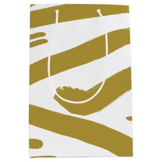 Tribal White en Gold Medium Cadeauzakje (Voorkant)