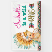 Tribal Wild One Anniversaire Bannière 1er Annivers (Vertical)