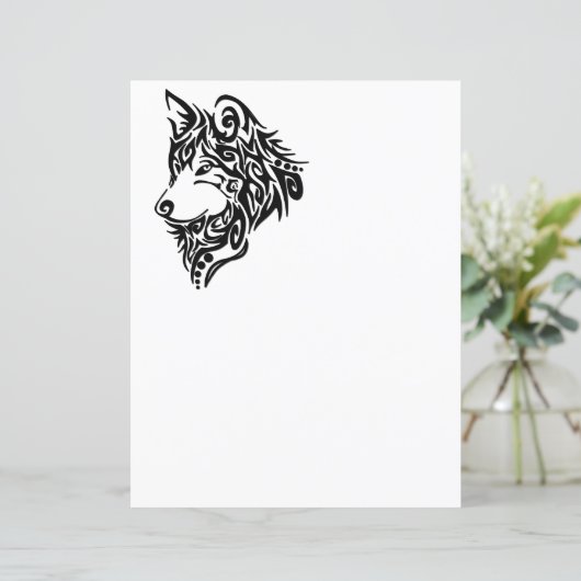 Tribal Wolf (Staand voorkant)