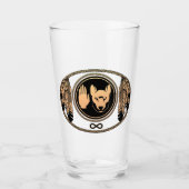 Tribal Wolf Art Glasses Metis Flag Drinkware Glas (Voorkant)