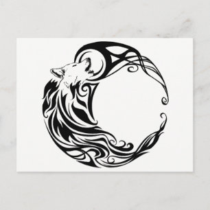 Tribal Wolf Briefkaart