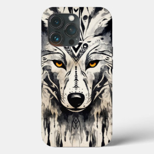 Tribal Wolf iPhone 13 Pro Hoesje