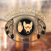 Tribal Wolf Decal Custom Metis Flag Window Cling (Vel 2)