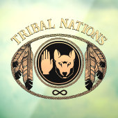 Tribal Wolf Decal Custom Metis Flag Window Cling (Vel 3)