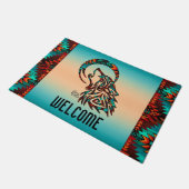 Tribal Wolf Doormat Deurmat (Schuin)