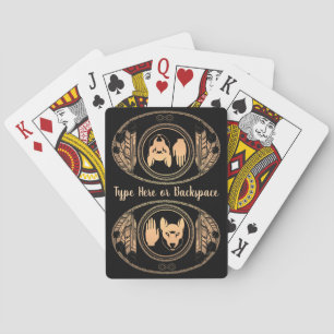 Tribal Wolf-kaarten Aangepaste Metis-vlagspelkaart Pokerkaarten