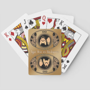 Tribal Wolf-kaarten Aangepaste Metis-vlagspelkaart Pokerkaarten