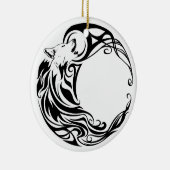 Tribal Wolf Keramisch Ornament (Rechts)