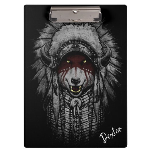 Tribal Wolf Klembord (Voorkant)