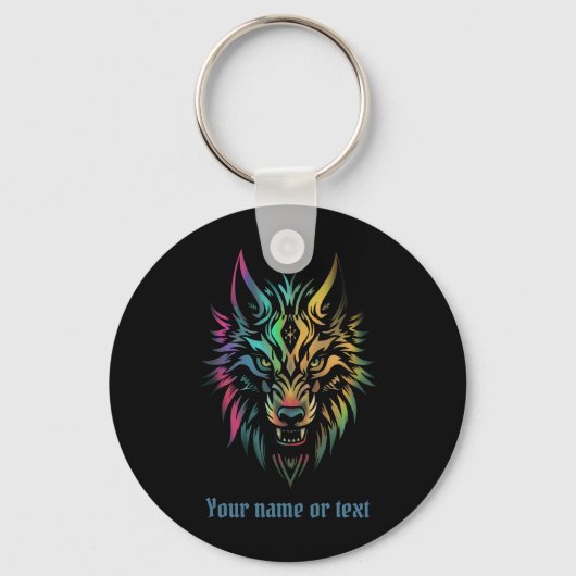 Tribal Wolf Patch - "Verzorg dat beest" Sleutelhanger (Achterkant)