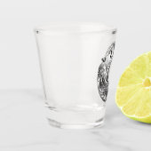 Tribal Wolf - Shaded Shot Glas (Links)