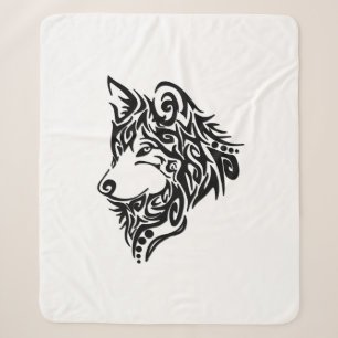 Tribal Wolf Sherpa Deken