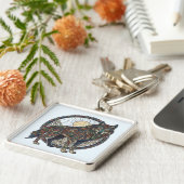 Tribal Wolf Sleutelhanger (Zijkant)