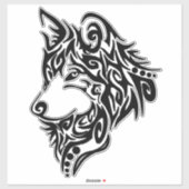 Tribal Wolf Sticker (Vel)