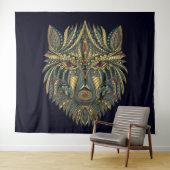 Tribal Wolf Wandkleed (In Situ (horizontaal))