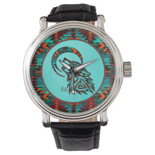 Tribal Wolf Watch Horloge